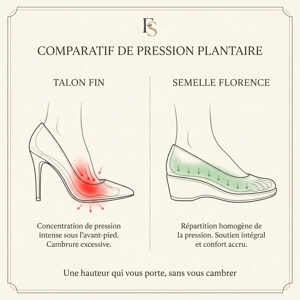 Mules Compensées Fleuries
